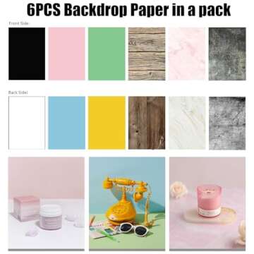 Double Sided 6PCS Photography Backdrop for All Creatives