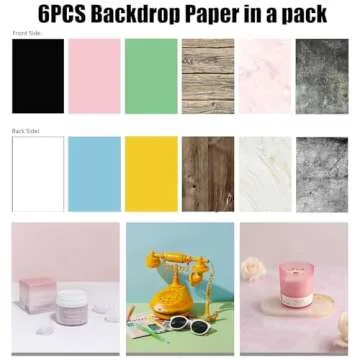Double Sided 6PCS Photography Backdrop for All Creatives