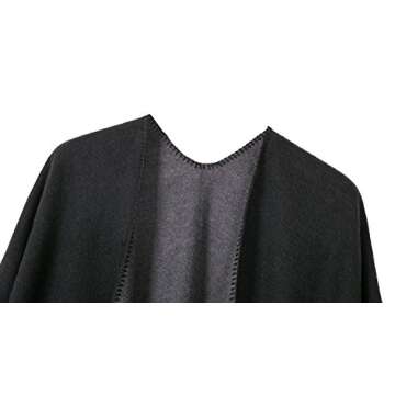 Warm Urban CoCo Color Block Shawl Wrap Poncho Cape