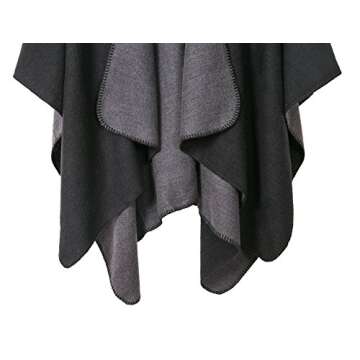 Warm Urban CoCo Color Block Shawl Wrap Poncho Cape