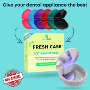 Retainer Case (2 Pack). Retainer Case with Vent Holes. Perfect for Denture, Mouth Guard, Aligners. (...
