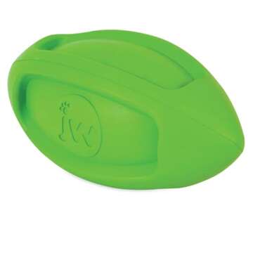 JW iSqueak Funble Football - Heavy-Duty Fetch Toy for Dogs