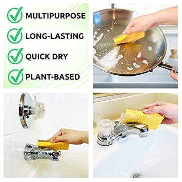 Buy Natural Sponge 10 Pack - Eco Friendly Kitchen Cleaning Tool