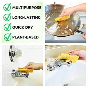 Buy Natural Sponge 10 Pack - Eco Friendly Kitchen Cleaning Tool