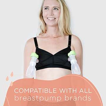 The Dairy Fairy Rose Pumping Bra Hands Free Nursing Bras for Breastfeeding, Soft Breast Feeding Bras...