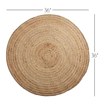 Harlow Coastal Jute Rug 3' Diameter for Any Decor