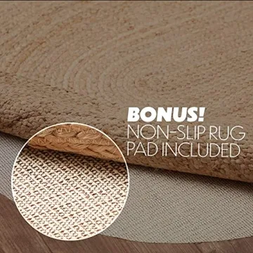 Harlow Coastal Jute Rug 3' Diameter for Any Decor