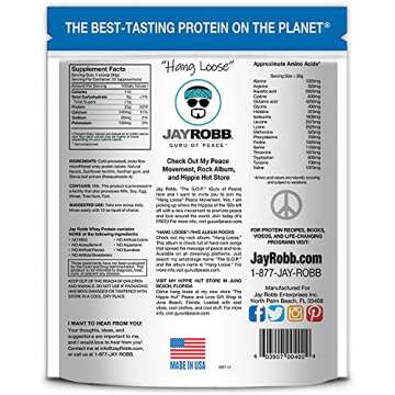 JAYROBB Whey Vanilla Isolate Protein Powder, Low Carb, Keto, Vegetarian, Gluten Free, Lactose Free, ...