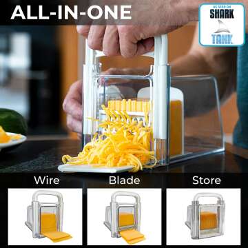 4-in-1 Cheese Chopper: Grate, Slice, Store Cheese