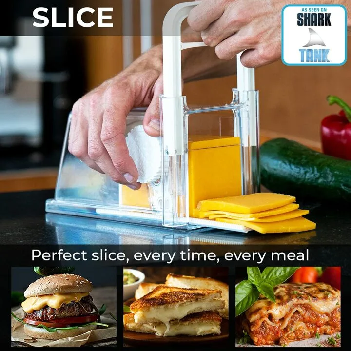 4-in-1 Cheese Chopper: Grate, Slice, Store Cheese