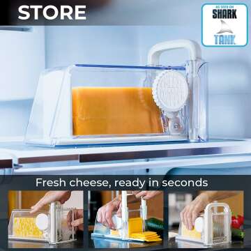 4-in-1 Cheese Chopper: Grate, Slice, Store Cheese
