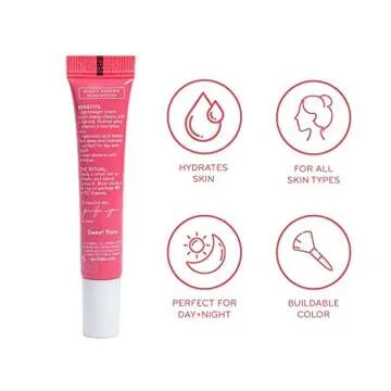 pürlisse Blush Glow Lip and Cheek Tint - Blush Stick for Cheeks and Lips with Vitamin E & Hyaluroni...