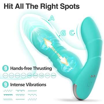 Adult Sex Toys for Women Pleasure - Wearable Thrusting Dildo with App＆Remote Control Vibrators wit...