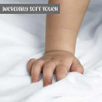 ELSVIN Set of 2 Hooded Baby Towels – White and Grey – Luxurious, Large and Super Absorbent – 30 x 30 Inch – Soft and Suitable for Infants, Toddlers and Kids – 400 GSM