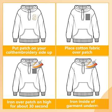 36 Pieces Chenille Letter Number Iron on Patches Sew On Chenille A-Z Number 0-9 Glitters Patches Gold Border for DIY Art Crafts Clothing Decorations(White)