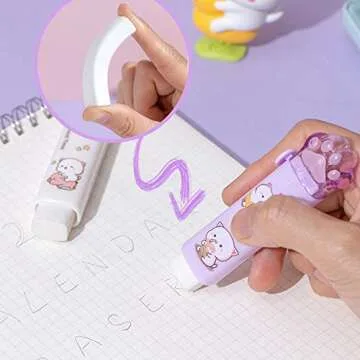 Cute Retractable Pencil Eraser Set for Kids & Artists