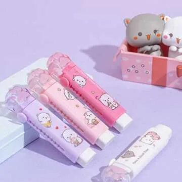 Cute Retractable Pencil Eraser Set for Kids & Artists