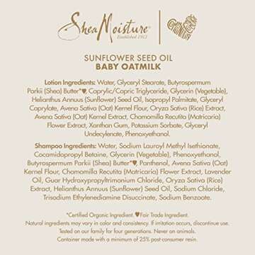 SheaMoisture Baby Wash and Shampoo 21 oz 2 Count - Oat Milk and Rice Water Care with Shea Butter for Sensitive and Dry Skin, Hypoallergenic, Sulfate and Paraben Free, Fragrance Free
