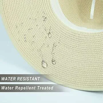 Koreshion Women Wide Brim Straw Hat UPF 50+ Beach Cap