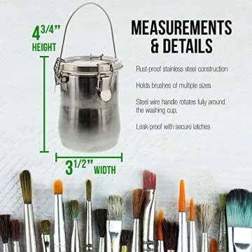 Large Stainless Steel Leak-Proof Premium Brush Washer