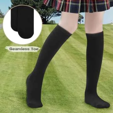 Durio Breathable Knee High Socks for Kids Ages 5-14