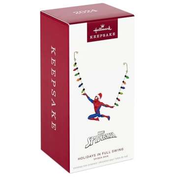 Hallmark Keepsake Christmas Ornament 2024, Marvel Spider-Man Holidays in Full Swing, Gifts for Marvel Fans