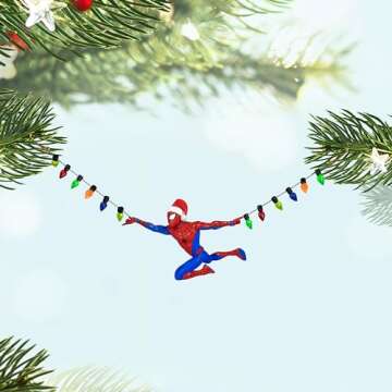 Hallmark Keepsake Christmas Ornament 2024, Marvel Spider-Man Holidays in Full Swing, Gifts for Marvel Fans