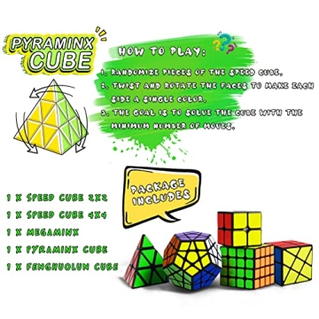 Speed Cube Set | 5-Piece Puzzle Cubes for All Ages