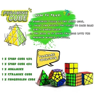 Speed Cube Set | 5-Piece Puzzle Cubes for All Ages