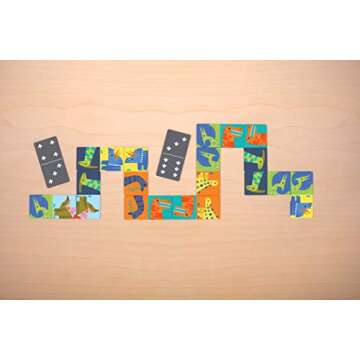 Mudpuppy Dinosaur Dominoes - Fun for Kids Ages 3-8