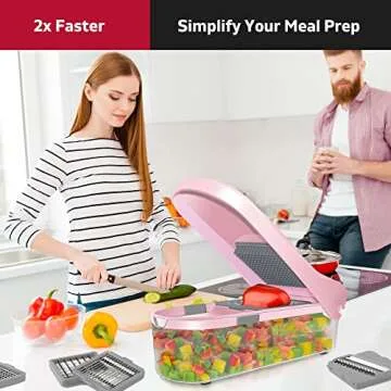 Vegetable Chopper 9 in 1, Multifunctional Mandoline Slicer Veggie Chopper with 1.5L Container, Food Chopper Manual, Onion Chopper Dicer,Potato Slicer Vegetable Dicer Cutter Grater Shredder