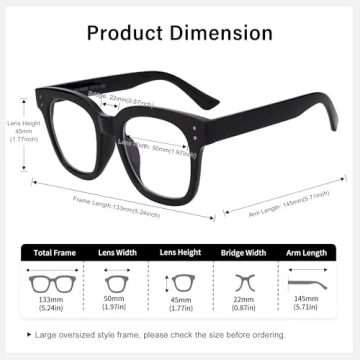 Madison Avenue Oversized Blue Light Blocking Glasses for Women