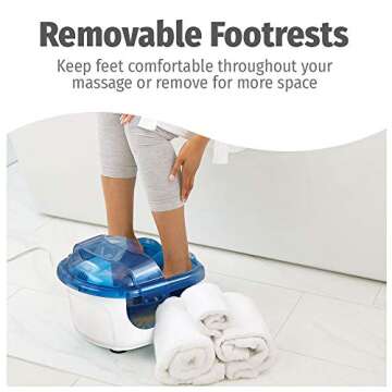 HoMedics 2-in-1 Sauna and Footbath with Heat Boost, Pedicure At-Home Spa with Visible Warm Mist and Massaging Hydra Streams