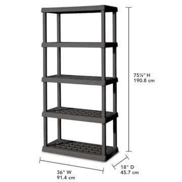 Sterilite Heavy Duty 5-Shelf Storage Unit for a Clutter-Free Space