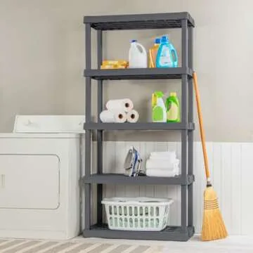 Sterilite Heavy Duty 5-Shelf Storage Unit for a Clutter-Free Space