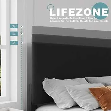 Stylish Lifezone Queen Bed Frame with Easy Assembly