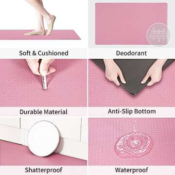 AUTODECO Anti-Fatigue Kitchen Mats Set - 17x29 & 17x59