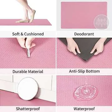 AUTODECO Anti-Fatigue Kitchen Mats Set - 17x29 & 17x59