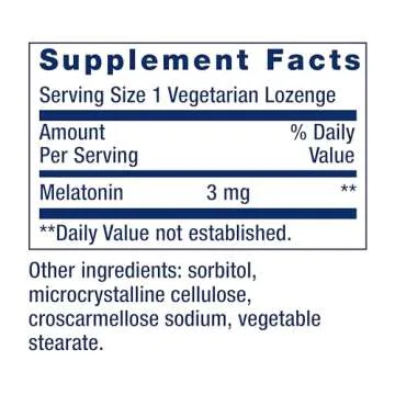 Life Extension Melatonin 3mg Chewable Lozenges for Sleep Support