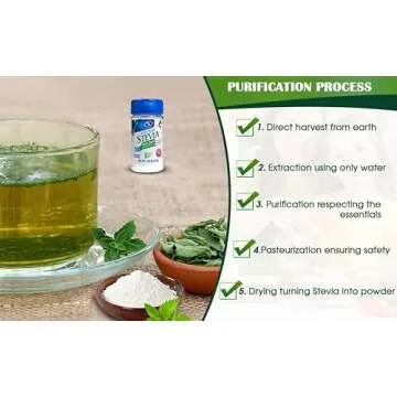 BSL 100% Pure Stevia Extract Powder Without Erythritol 0.6 Oz, No Artificial Sweetener, 620 Servings | Stevia No Erythritol | Zero Calorie & Keto Friendly, Pure Stevia Powder