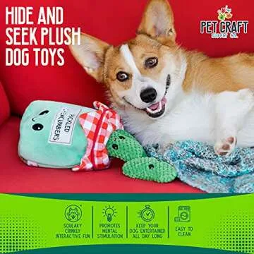Interactive Plush Dog Toys - Hide and Seek Pickles