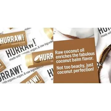 Hurraw! Coconut, Earl Grey, Mint Lip Balms, 3 Pack Bundle: Organic, Certified Vegan, Cruelty and Gluten Free. Non-GMO, 100% Natural Ingredients. Bee, Shea, Soy and Palm Free. Made in USA