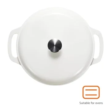 Buy the Amazon Basics Cast Iron Dutch Oven - 6 Quart, Durable & Versatile