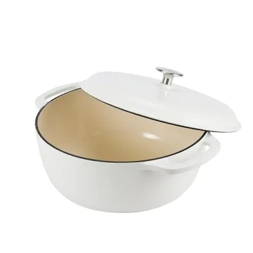 Buy the Amazon Basics Cast Iron Dutch Oven - 6 Quart, Durable & Versatile