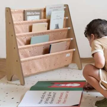 3 Sprouts Sustainable Kids Bookshelf - Stylish Book Storage