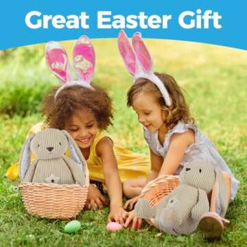 Litti City LED Plush Bunny Starlight Projector - Light Up Stuffed Bunny Animal for Kids, Night Light...