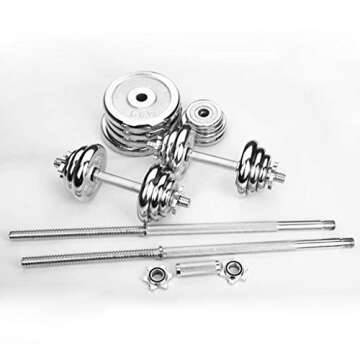 Cosply 110 lbs Adjustable Dumbbells Barbell Weights Set with bar, Home Gym Lifting Dumbells Strength Training Equipment for Indoor Body Workout Fitness