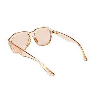 FEISEDY Stylish Square 70s Sunglasses with UV400 Protection for Men and Women B2804