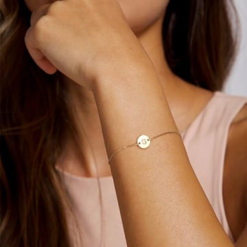 Ursteel Gifts for Women - Birthday Gifts for Women, Easter Gifts, Mothers Day Gifts, Graduation Gifts, Teacher Gifts, Birthday Gifts for Women Friends Female Mom Sister, Gold Initial K Bracelets