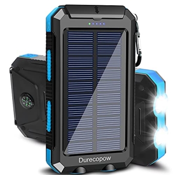 20000mAh Waterproof Solar Charger Dual USB Flashlight